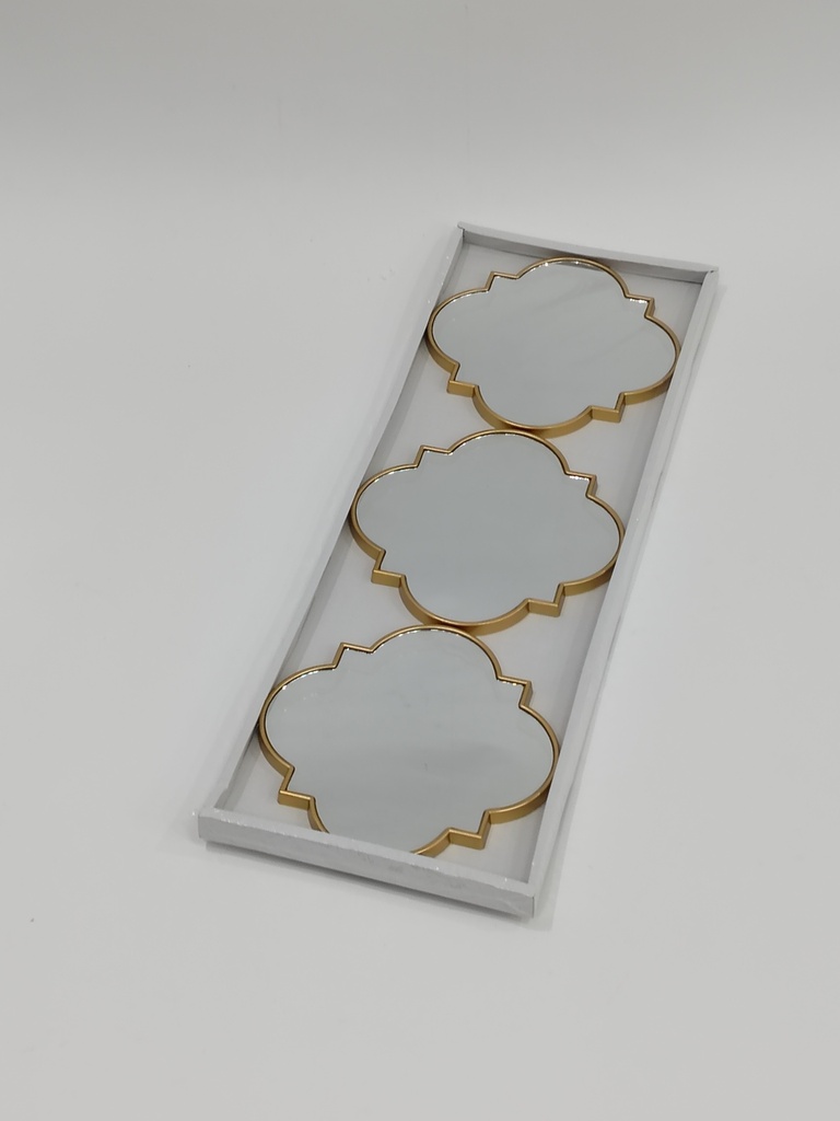 Mirroir déco 3 pièces 24 cm 