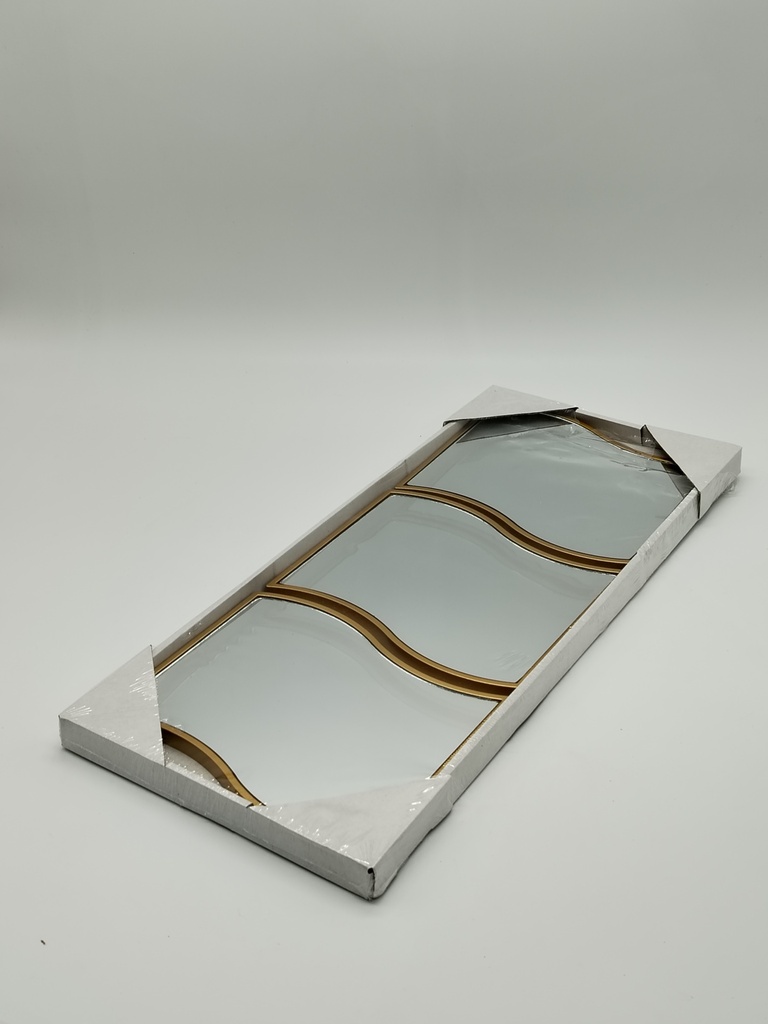Mirroir déco 3 pièces 20x15 cm 