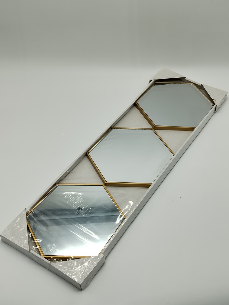 Mirroir déco 3 pièces 22x19 cm 
