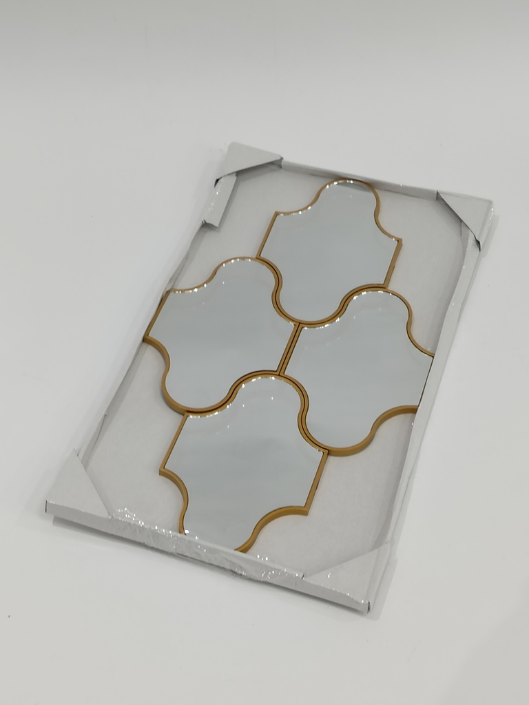 Mirroir déco 4 pièces 28x18 cm 