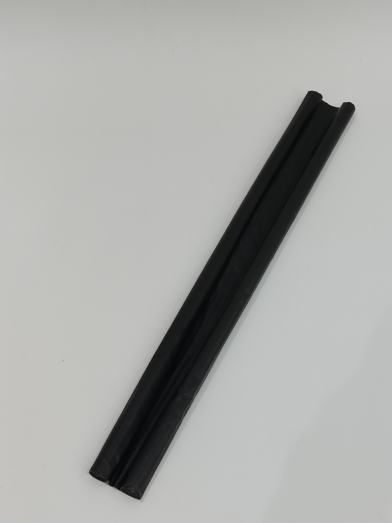 Dessous de porte effet cuir 95x10 cm couleur noir