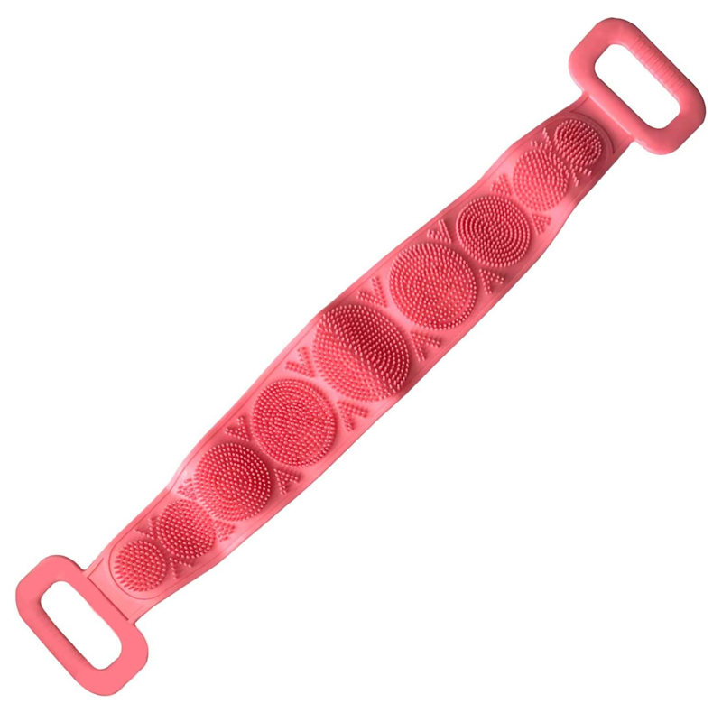 Frotte dos Silicone 70x8,5 cm couleurs mix Bleu - violet - vert - rose