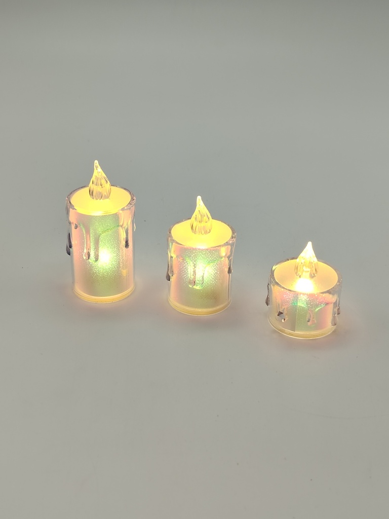 Bougie déco LED 3 pièces