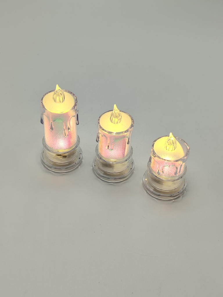 Bougie déco LED 3 pièces
