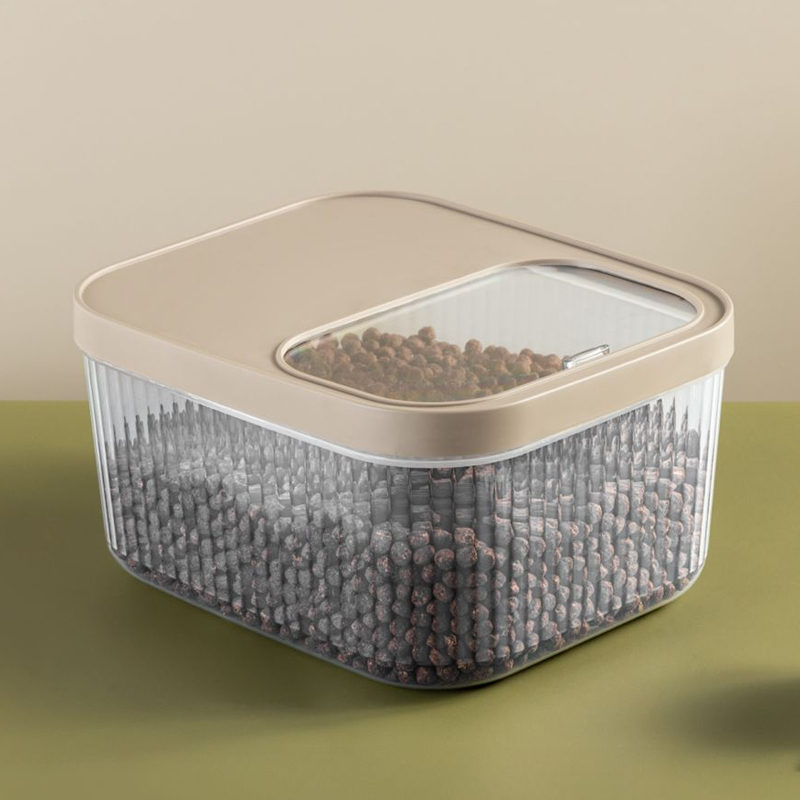 BOITE RANGEMENT ALIMENT SEC XXL 12 LITRES COULEURS MIX GRIS / BLANC / BEIGE