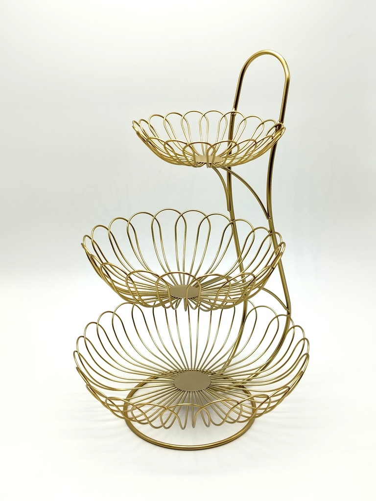 PRESENTOIR METAL 3 NIVEAUX 18 / 25 / 30 CM MODELE OR 