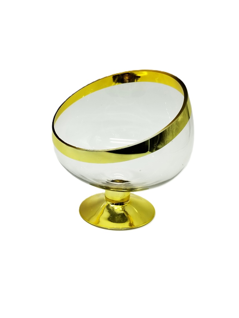 VASE DECORATIF EN VERRE 16X18 CM MODELE OR