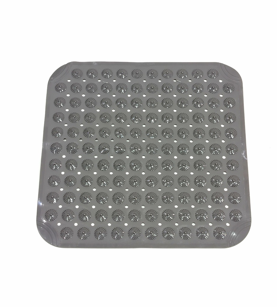TAPIS DE DOUCHE 48X48 CM COULEURS MIX ROSE / GRIS / BLANC / MARRON