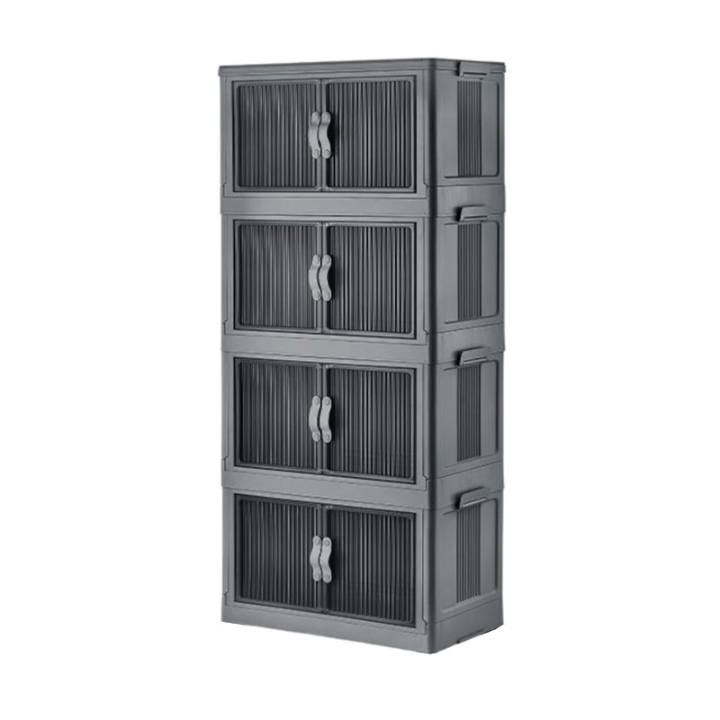ARMOIRE 4 NIVEAU AVEC PORTE 108CM X 47  X 30 CM COULEUR GRIS