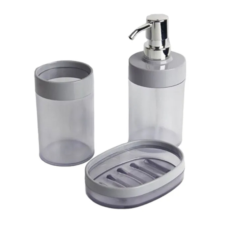 SET SALLE DE BAIN 3 PIECES. COULEURS MIX BLANC / GRIS / BEIGE