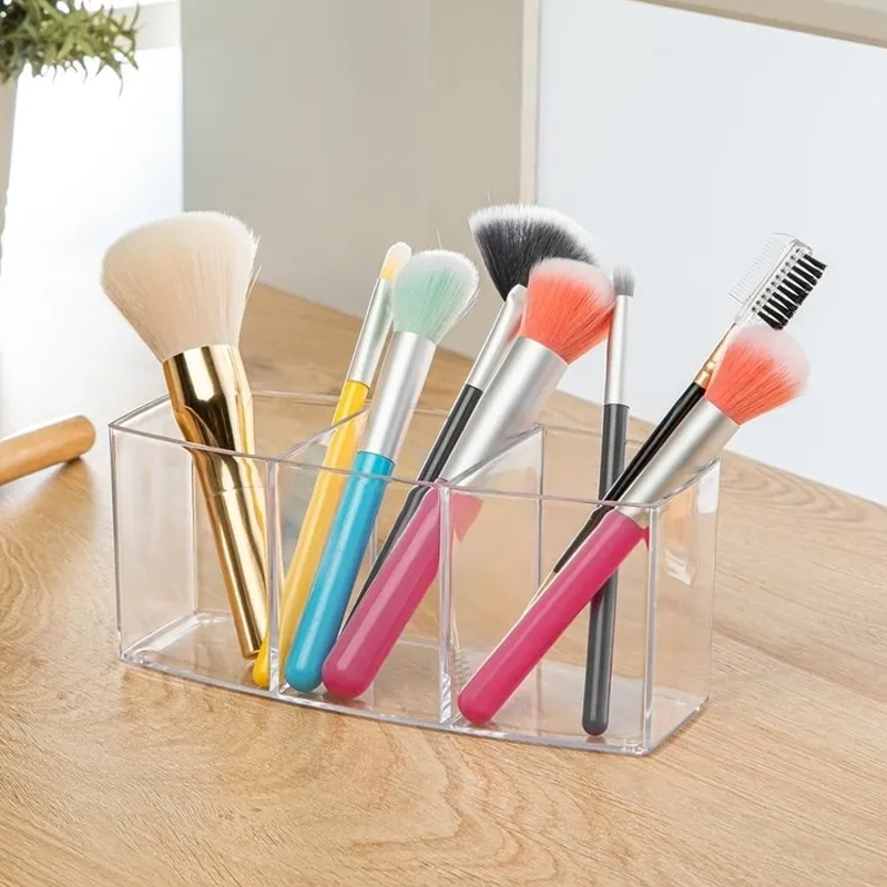 ORGANIZER TRANSPARENT 3 COMPARTIMENTS 7.5X7.5 CM 