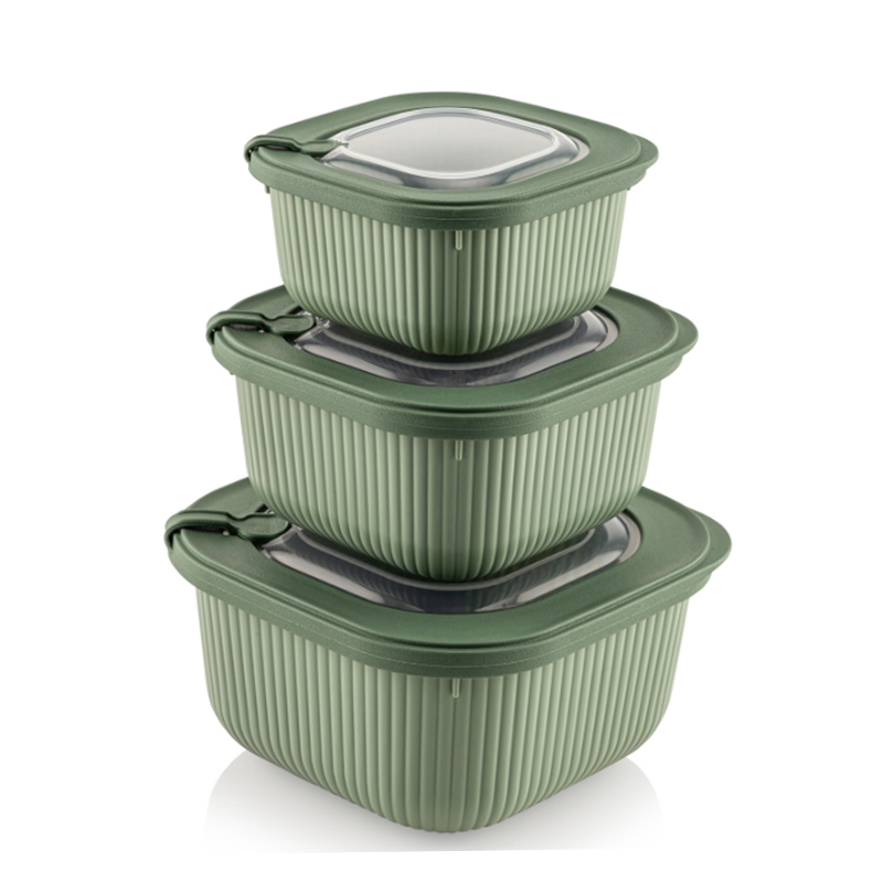 SET 3 BOITES MICRO ONDE MIX BLEU / GRIS / VERT / BEIGE