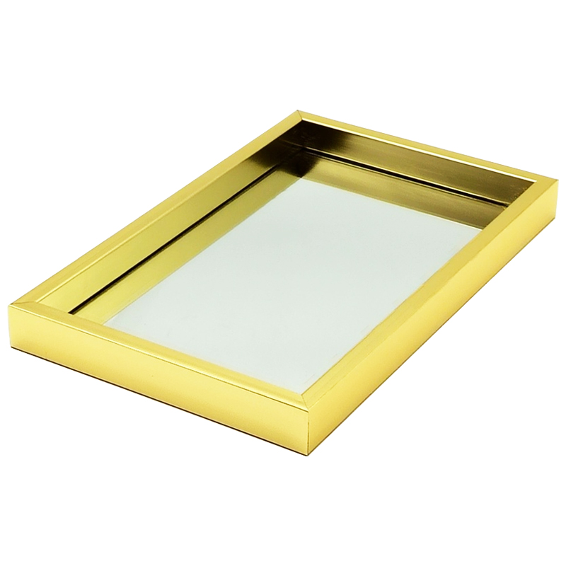 Plateau déco mirroir 27 x 17 cm modèle or