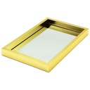 Plateau déco mirroir 27 x 17 cm modèle or