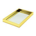 Plateau déco mirroir 23 x 14 cm modèle or