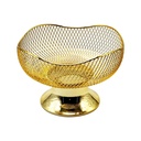 Panier à fruit métal modèle or 20x14 cm 