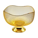 Panier à fruit métal modèle or 25x20 cm 