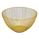 Panier à fruit métal modèle or 25x15 cm 