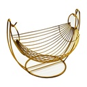 Panier à fruit métal modèle or 27x21x21 cm 