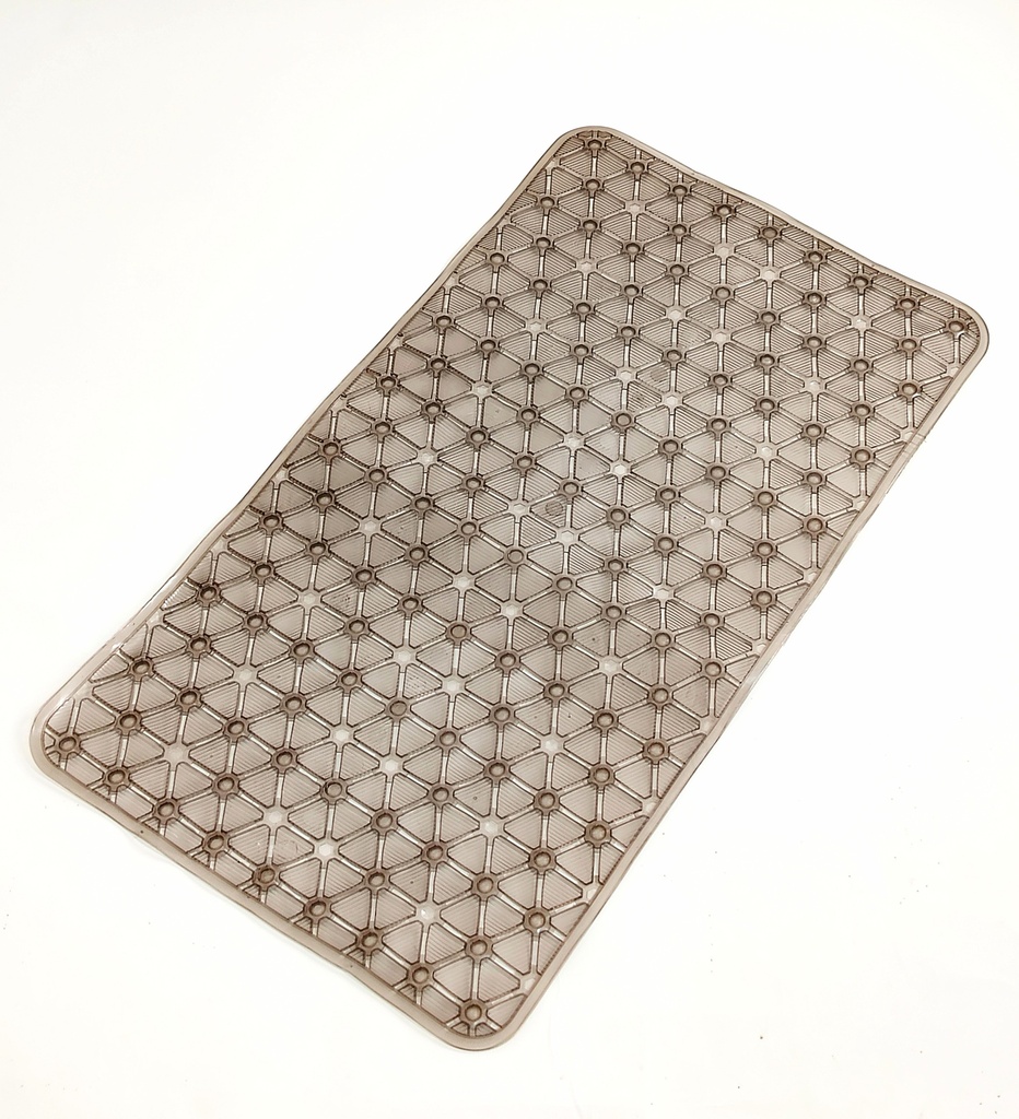 Tapis de bain 66x36 cm Mix couleur blanc / rose / gris / marron