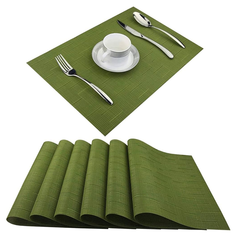 6 sets de tables 30x45 cm couleur vert