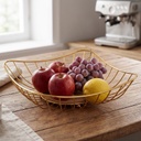 Panier à fruit métal 28*8 cm couleur or