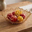 Panier à fruit métal 28*11 cm couleur or