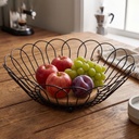 Panier à fruit métal 28*9 cm couleur noir