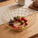 Panier à fruit métal 28*11 cm couleur or