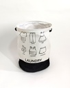 Bac à linge 42*35 cm mix couleur blanc - gris