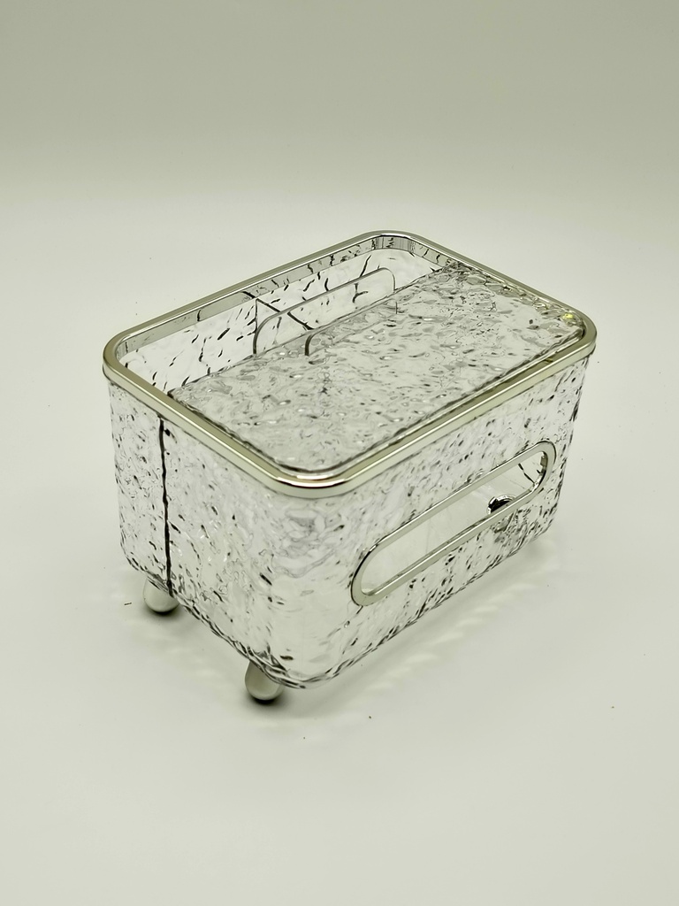 Boite à mouchoir plastique 18,5*13,5/13 cm transparent