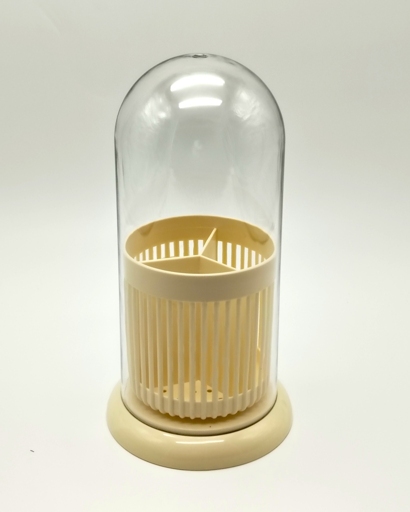 Range accessoires maquillage / couverts 25*11 cm transparent