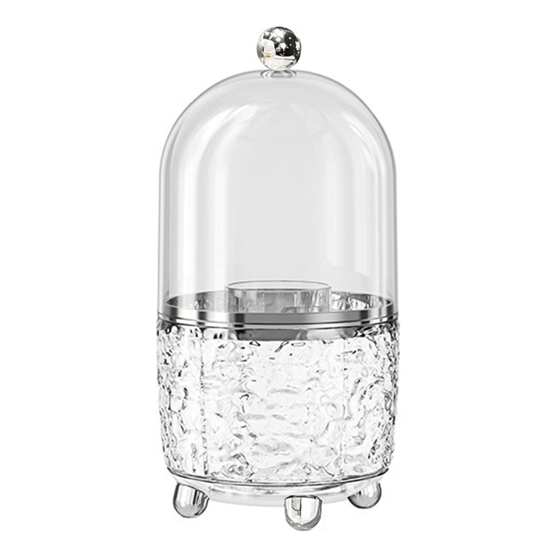 Range accessoires maquillage / couverts 24*12 cm transparent
