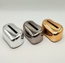 Boite à mouchoir plastique 18*12/9cm couleur or - argent - gris