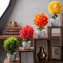 Fleur artificielles 25x9 cm mix vert - orange - violet - rouge