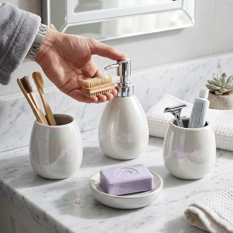 Set salle de bain 4 pièces céramique