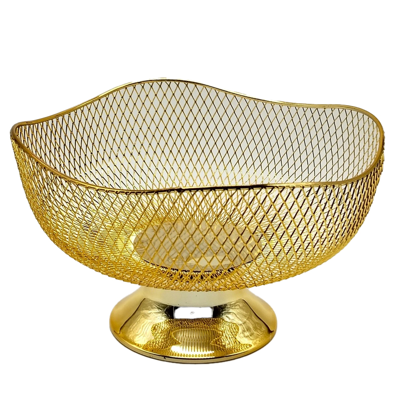 Bol déco métal 23x16 cm modèle or