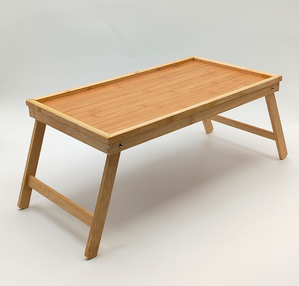 PLATEAU BOIS AVEC PIED 44*24.5 CM / 22 CM 