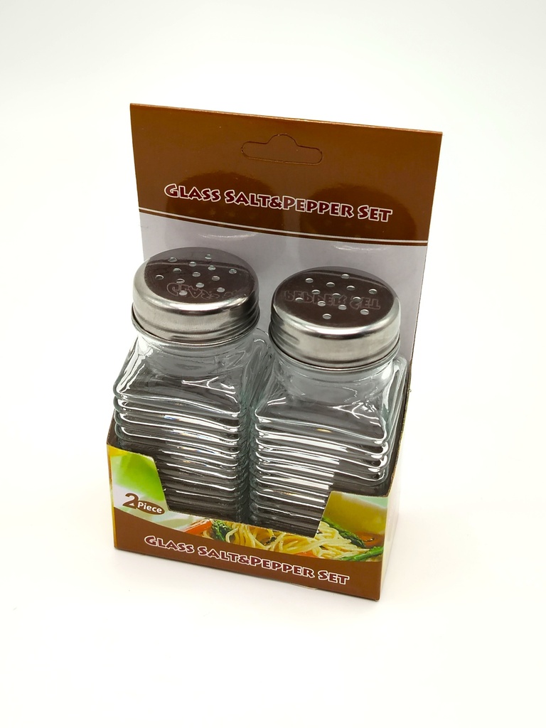 Set 2 pot épices en verre