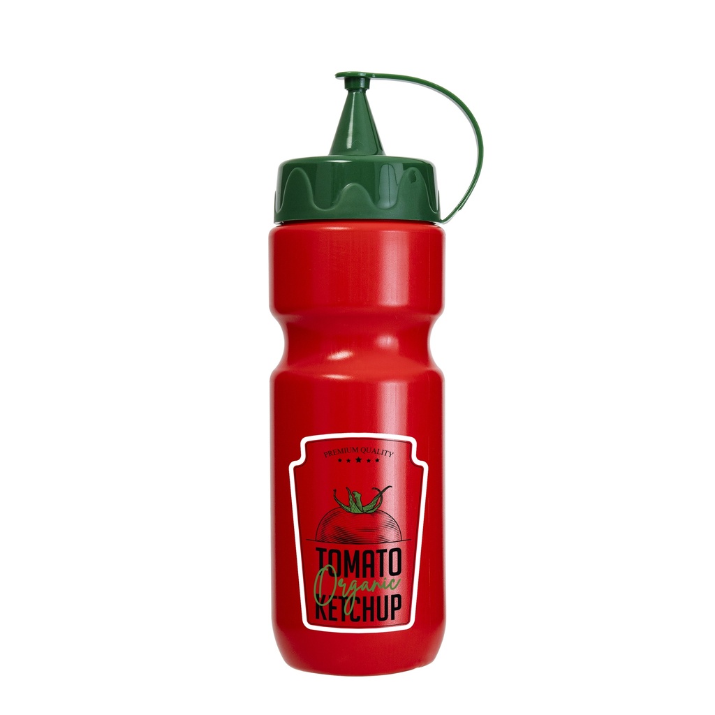 Bouteille de ketchup décorée – 660 cc – rouge – ketchup tomate