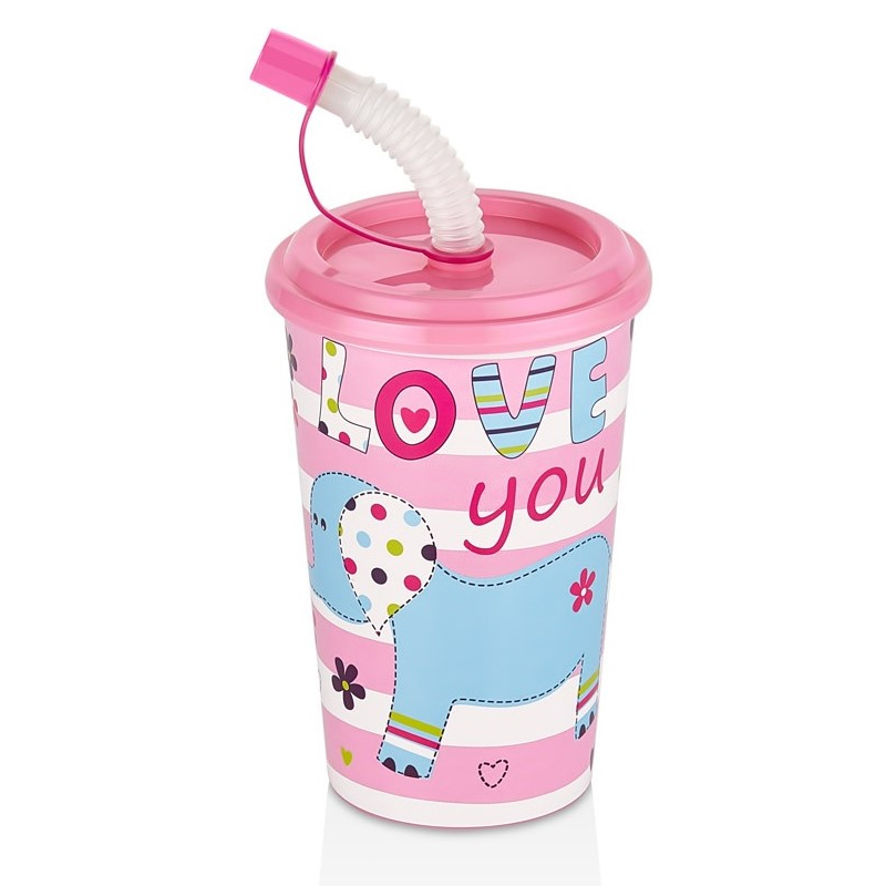 GOBELET ENFANT PIPETTE 400 ML DESIGN MIX