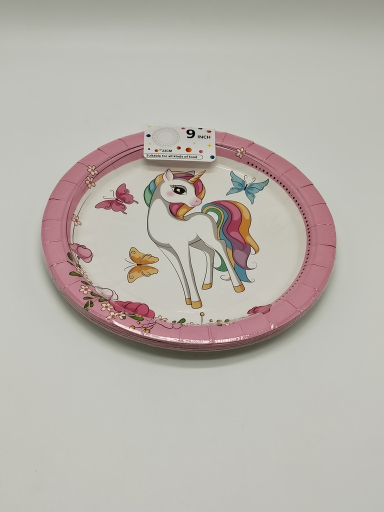 Set 10 assiettes cartonnées 23 cm