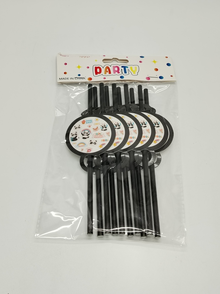 Set 10 pailles en papier