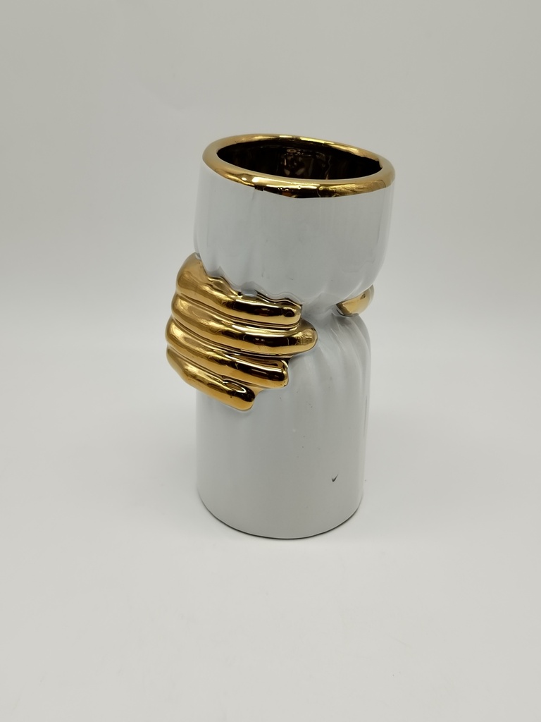 VASE EN CERAMIQUE 20*10 CM couleur: BLANC 