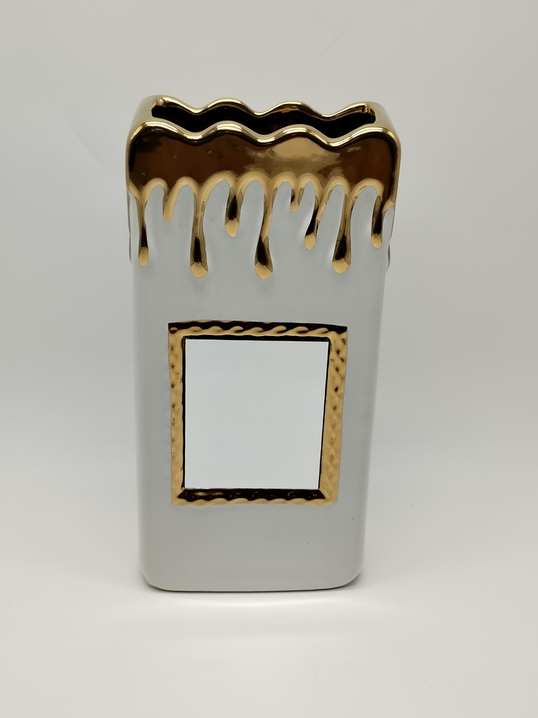 VASE EN CERAMIQUE 30*14 CM couleur: BLANC 