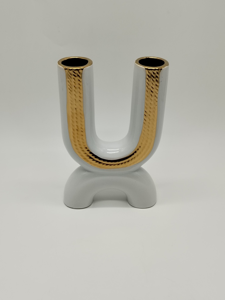 VASE EN CERAMIQUE 20*12 CM couleur: BLANC 