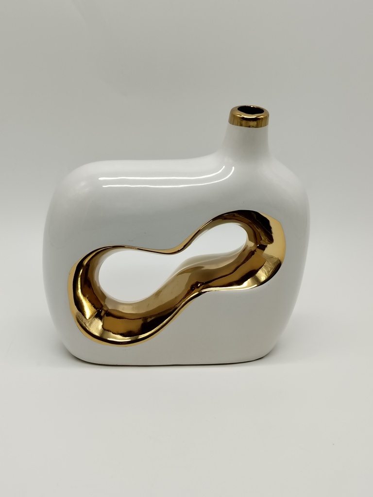 VASE EN CERAMIQUE 21*20 CM couleur: BLANC 