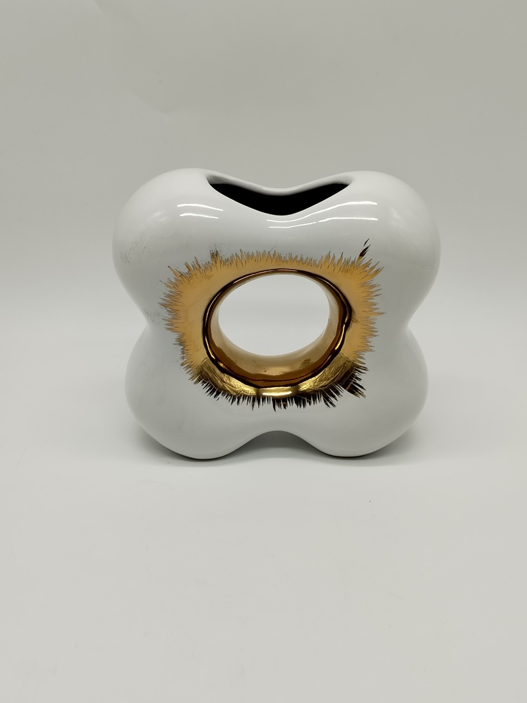 VASE EN CERAMIQUE 17*18 CM couleur: BLANC 