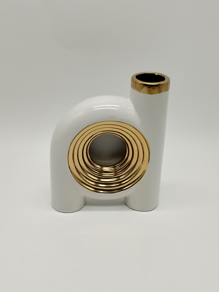 VASE EN CERAMIQUE 18*14 CM couleur: BLANC 