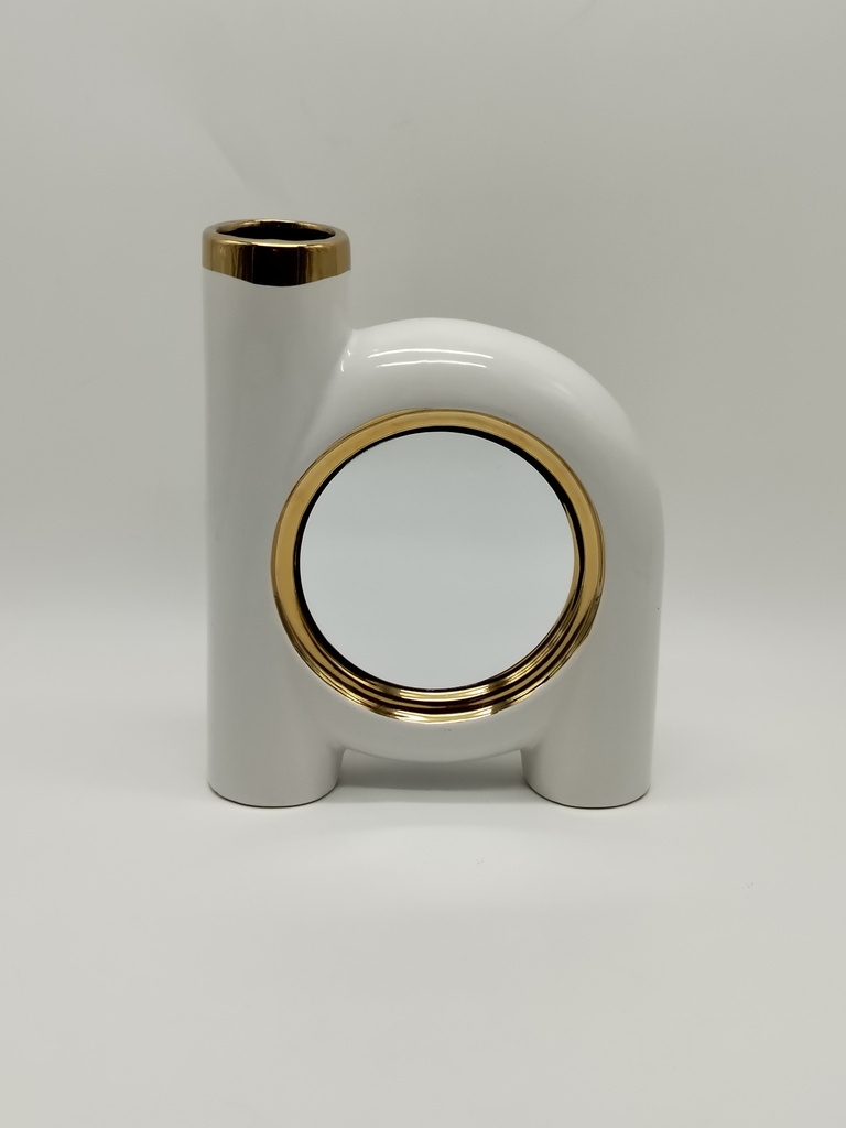 VASE EN CERAMIQUE 23*17 CM couleur: BLANC 